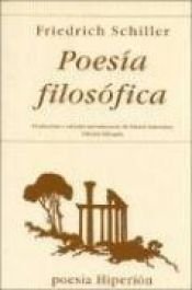 book cover of Poesía filosófica by Friedrich Schiller