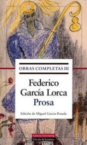 book cover of Prosa by Federico García Lorca