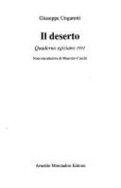 book cover of Il deserto: quaderno egiziano 1931 by Giuseppe Ungaretti