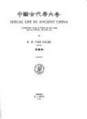 book cover of Sexual life in ancient China by Robert van Gulik