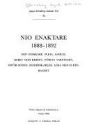 book cover of August Strindbergs samlade verk : [nationalupplaga]. 33, Nio enaktare 1888-1892 by Август Стриндберг