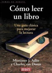 book cover of Como Leer Un Libro by Mortimer Adler