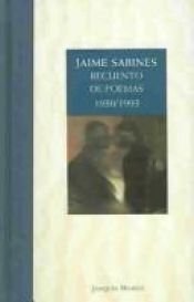 book cover of Recuento de poemas, 1950-1993 by Jaime Sabines