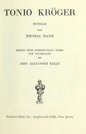 book cover of Tonio Krøger by Thomas Mann