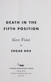 book cover of Death in the Fifth Position by Gore Vidal