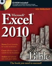 book cover of Excel 2010 bible by John Walkenbach