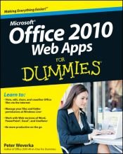 book cover of Office 2010 web apps for dummies by Peter Weverka