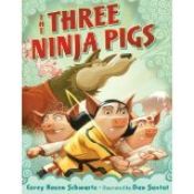 book cover of The Three Ninja Pigs by Corey Rosen Schwartz