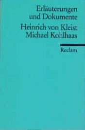 book cover of Michael Kohlhaas - Erläuterungen und Dokumente by Heinrich von Kleist