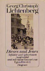 book cover of Dieses und Jenes. Aufsätze und Aphorismen. by Georg Christoph Lichtenberg