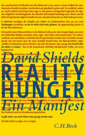 book cover of Reality Hunger by David Shields