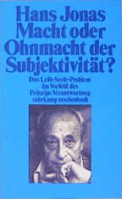 book cover of Macht oder Ohnmacht der Subjektivität? by Hans Jonas