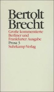 book cover of Prosa 3, Sammlungen und Dialoge by Bertolt Brecht