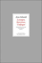 book cover of Bargfelder Ausgabe: Bargfelder Ausgabe. Standardausgabe. Supplemente 2. Lesungen, Interviews, Umfragen: 2 by Arno Schmidt