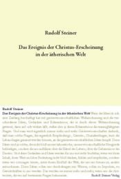 book cover of Das Ereignis der Christus-Erscheinung in der ätherischen Welt by Rudolf Steiner