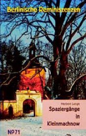 book cover of Spaziergänge in Kleinmachnow by Herbert Lange