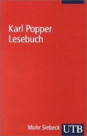 book cover of Karl Popper Lesebuch by Karl Popper