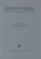 book cover of Haydn-Studien. Veröffentlichungen des Joseph Haydn-Instituts, Köln: Haydn-Bibliographie 1973-1983: BD V /Heft 4 by Horst Walter