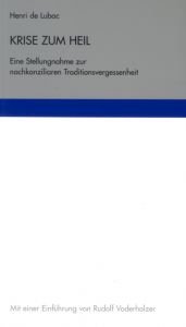 book cover of Krise zum Heil by Henri de Lubac