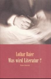 book cover of ¿Qué va a ser de la literatura? by Lothar Baier