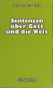book cover of Sentenzen über Gott und die Welt by Thomas Aquinas