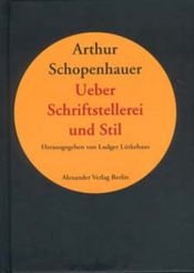 book cover of Über Schriftstellerei und Stil by Arthur Schopenhauer