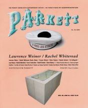 book cover of Parkett Vol 42: Lawrence Weiner, Rachael Whiteread, nan goldin by Lawrence Weiner