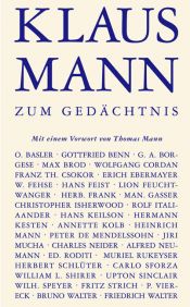 book cover of Klaus Mann zum Gedächtnis by Lion Feuchtwanger