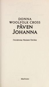 book cover of Påven Johanna by Donna Woolfolk Cross