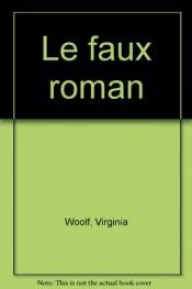 book cover of Le faux roman by Virginia Woolf
