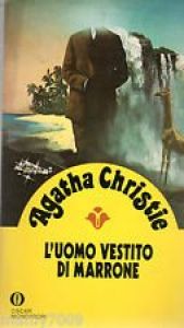 book cover of L'uomo vestito di marrone by Agatha Christie