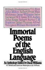 book cover of Immortal poems of the English language by Oscar Williams