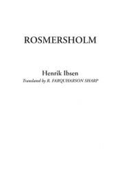 book cover of Rosmersholm by Henrik Ibsen