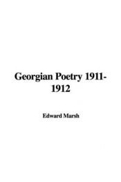 book cover of Georgian Poetry 1911-1912 by unknown author