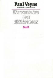 book cover of L'inventaire des différences by Paul Marie Veyne