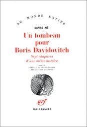 book cover of Un tombeau pour Boris Davidovitch by Danilo Kis