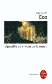 book cover of Apostille au Nom de la rose by Umberto Eco