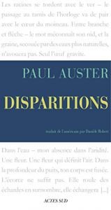 book cover of Disparitions by Paul Auster