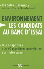 book cover of L'environnement : les candidats au banc d'essai by Isabelle Delannoy