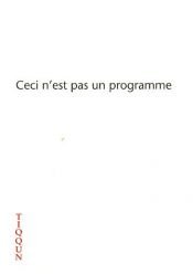 book cover of Ceci n'est pas un programme by Tiqqun