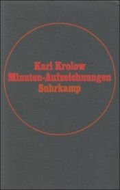 book cover of Minuten-Aufzeichnungen by Karl Krolow