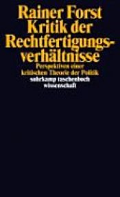 book cover of Kritik der Rechtfertigungsverhältnisse by Rainer Forst